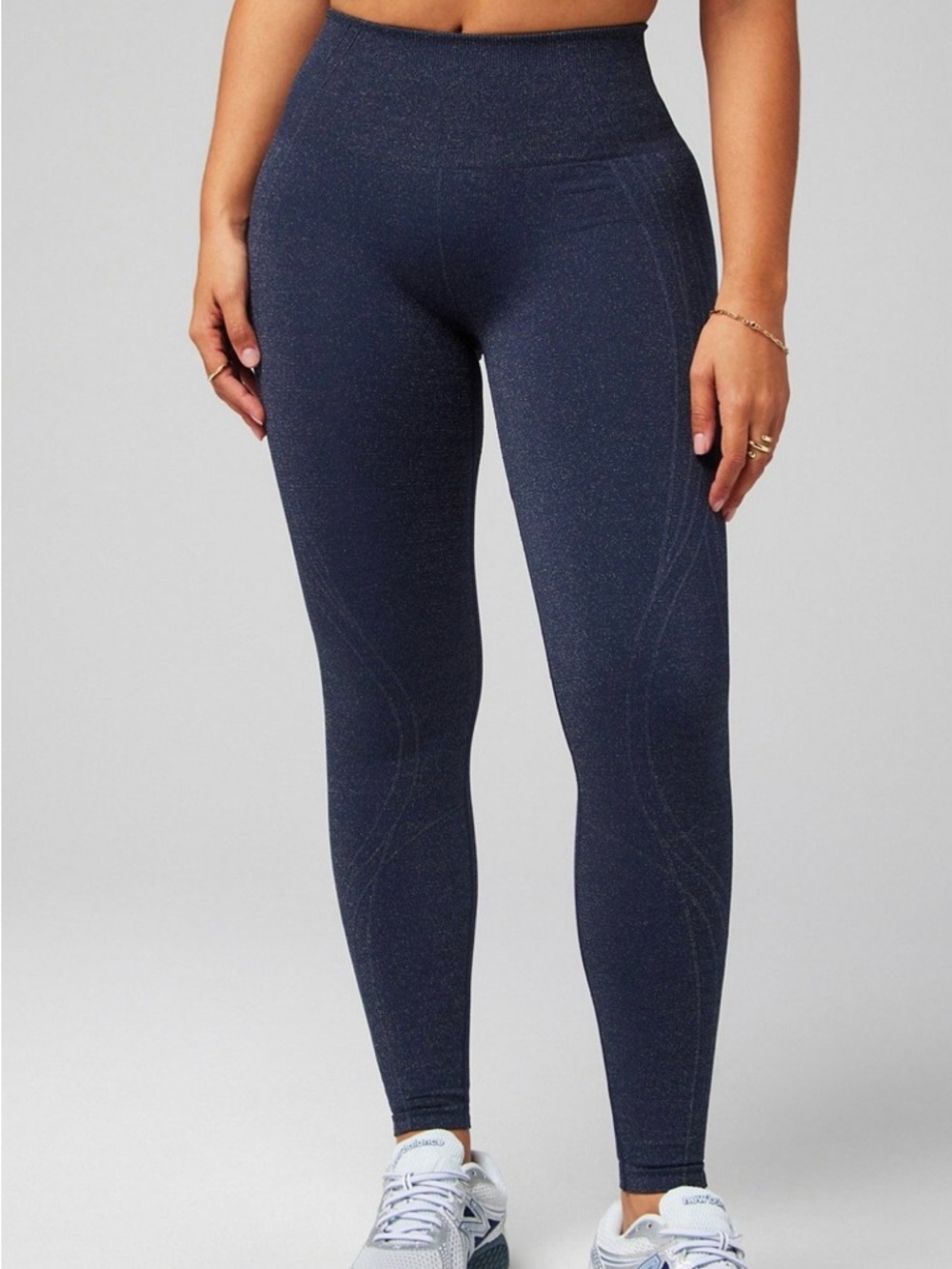 Fabletics Sparkle Active Leggings in Dark Navy